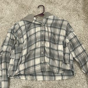 AMERICAN EAGLE FLANNEL HOODIE